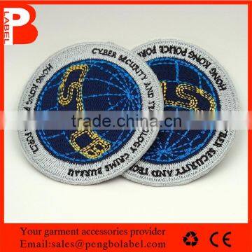 China high quality embroidery logo badge patch for clothing garment