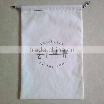 good quality white cotton cosmetic bag with logo