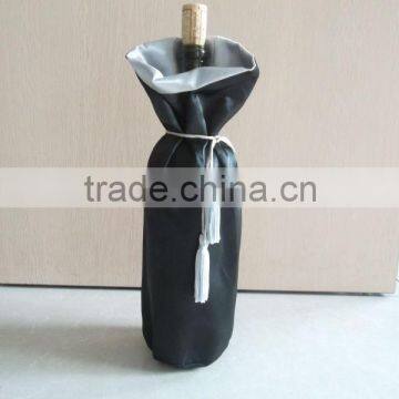 hot sale elegant satin wine bag with drawstring