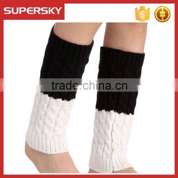 A-976 Women Cable Knit Reversible Boot Socks Two Tone Reversible Leg Warmers Reversible Knitted Boot Cuffs Socks for Women