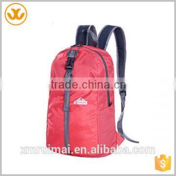 Alibaba china travel red waterproof foldable korean style backpack