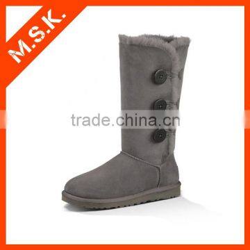 New fashion light grey lady knee boots