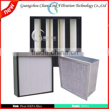 high efficient V bank Combined HVAC HEPA Filter