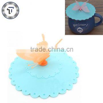 Healthy life butterfly silicone lids for cups