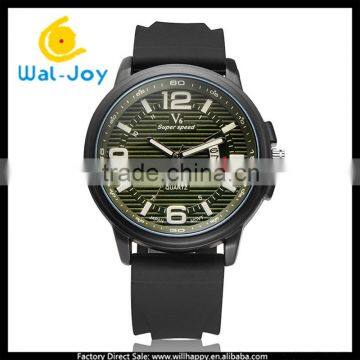 WJ-5335-2 silicone Japan movement with complete calendar V6 men waterproof watch