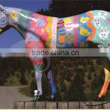 Life size fiberglass decoration horse statue