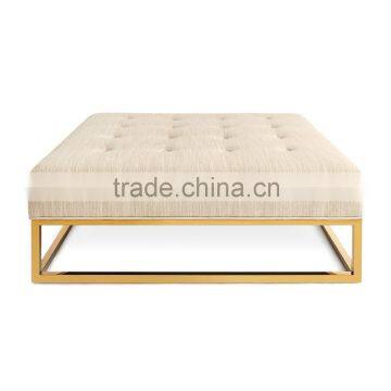 Stainless Steel Tufted Ottoman OT-830