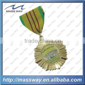 customized Sport Award zinc alloy copper gold 3D metal military medal