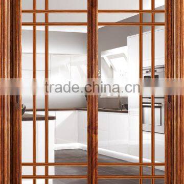 Modern Aluminium Doors And Windows Profiles With Wood Grain Finish B-8076