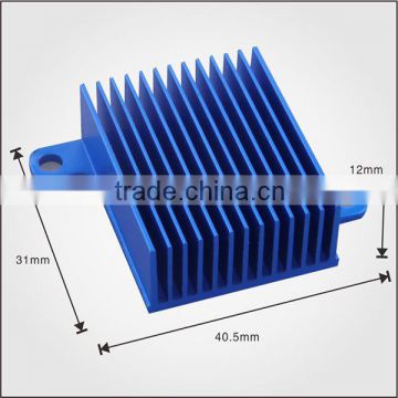 Aluminum 6063 extrusion heatsink with Blue anodized