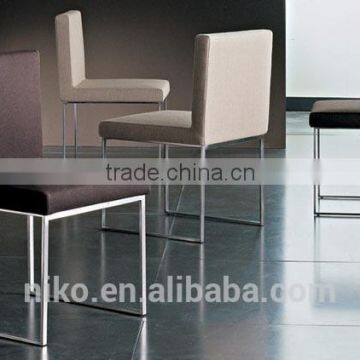 Vienna Steel Legs and Leather Dining Chair