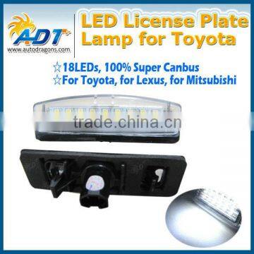 2x White Error Free LED License Plate Lamps For Lexus IS GS ES RX for Toyota for Prius photo-1