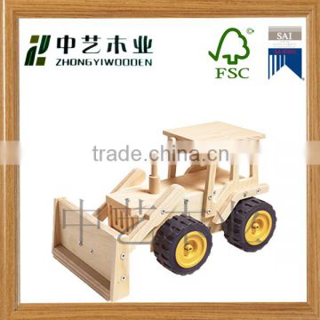 Wooden toy factory OEM eco-friendly assembled educational pine DIY wooden truck toys