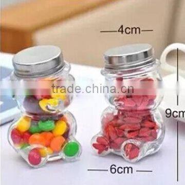 80ml bear glass spice storage bottle,candy jars