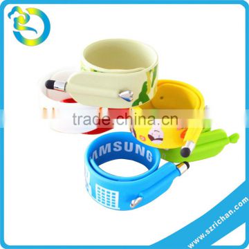 Wholesale Customized Silicone Slap Stylus Bracelet With For Screen