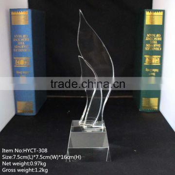 2016 hot sale clear crystal most popular trophy cup