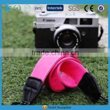 custom fashion cute camera neck strap/high quality leather lanyard for camera