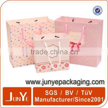 luxury customized cartoon mini gift art paper bags sets wholesale