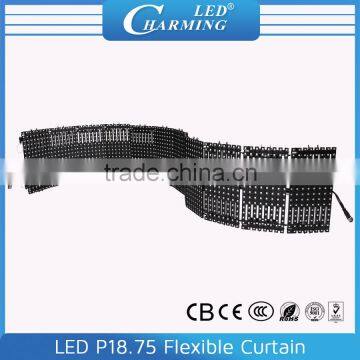 P18.75 outdoor used flexible led curtain good for rental