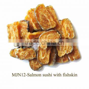 MJN12-Salmon sushi with fishskin myjian o'dog dry dog healthy food and pets treats