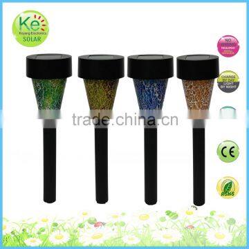 Glass colored garden LED solar path light