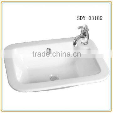 wholesale 22 inch basin ceramic bathroom semi-counter sink