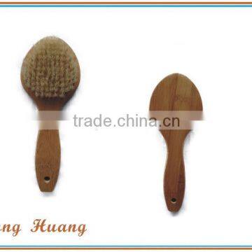 Bamboo dispensing bath brush