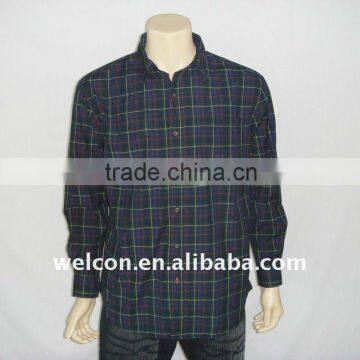 China factory processing ODM OEM 100% cotton leisure long sleeve popular check mens shirt