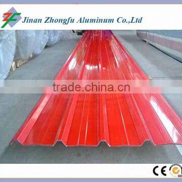 Orange Color PE Single Coated 1060 H24 Corrugated Aluminum Roofing Sheet 900mm Width photo-2