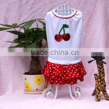 pet dress/nice cherry dog dress