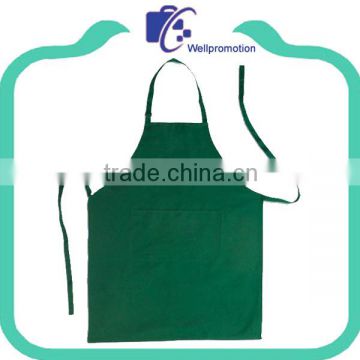 Women kitchen cotton fabric household green apron