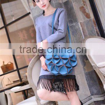 ladies fashion PU leather messenger bag China manufacturer