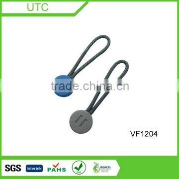 Custom rubber round cord puller with brand logo