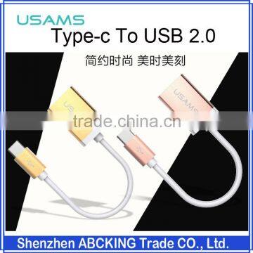 USAMS Type-C To USB2.0 OTG Adapter For Macbook / Xiaomi 4C / Meizu PRO5