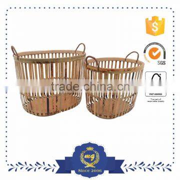 Eco-Friendly Fruit Vegetable Storage Bamboo Basket Weaving