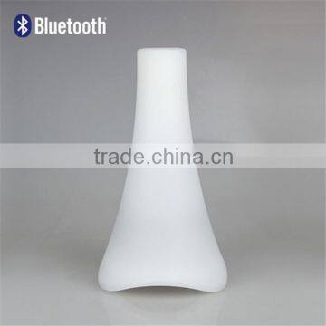 illuminated LED wireless mobile connected plastic vase shaped bluetooth speaker for table