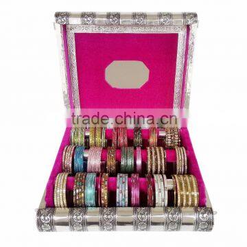 ANTIQUE LOOK PREMIUM WOODEN HANDMADE BANGLE BOX / BRACELET BOX