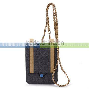 Micro fiber slim messenger for iPad mini and 7 inch tablet PC metal shoulder strap