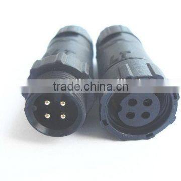 solderable field assembly male and female watertight 4 pin connector