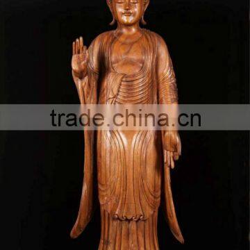 Standing Buddha Wooden Sculpture