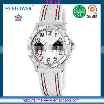 FS FLOWER - Fashion Style Watches Good Polishing Case Nylon Fabric Watch Strap Quartz Movement Multi Function Watch