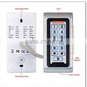 High Quality Metal Case Waterproof Standalone 125khz Access Control Reader Relay Control With Keypad photo-4