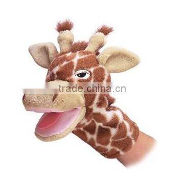 Chinese Manufactory New Design High Quality Cute Giraffe Plush hand puppet for adult