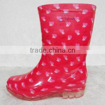 (CH-3006) Lovely transparent PVC Kids Rain Boots cheap