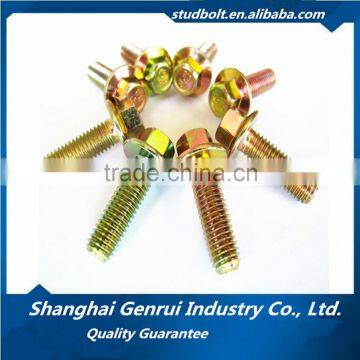 underquote Supplier from China GT High Quality Grade 12.9 Yellow Zinc-plated DIN931 Hex Flange Bolt