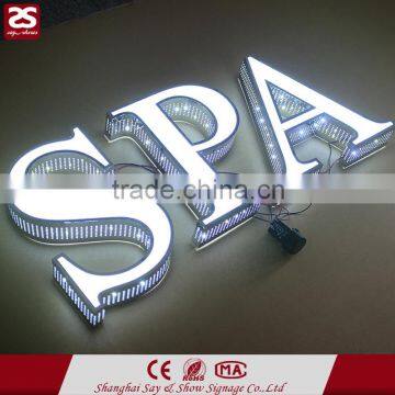 punched hole led letter stainless steel letters lighted sign letters