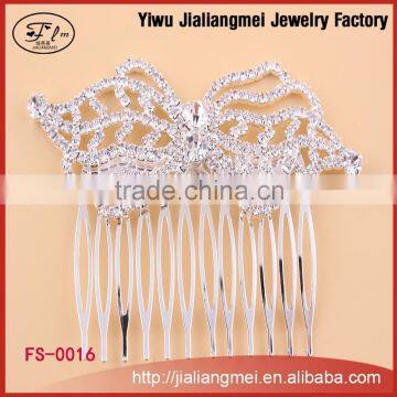 Fashion crystal rhinestone Bow hair combs hair jewelry