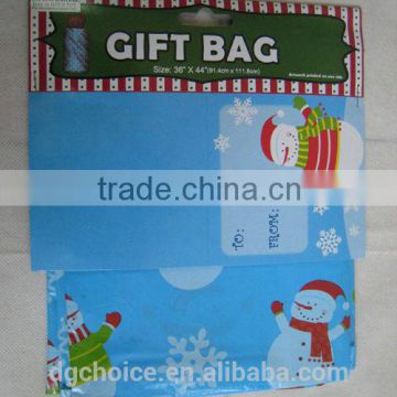 Biodegradable colored and high quality Christmas plastic giant gift bags