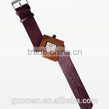 wood leather watch for man 2106