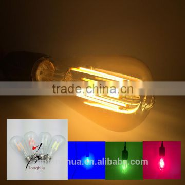 Colorful Led Filament Bulb Vintage Retro Antique Industrial Style Lights ST58/64 with CE RPHS ERP SAA